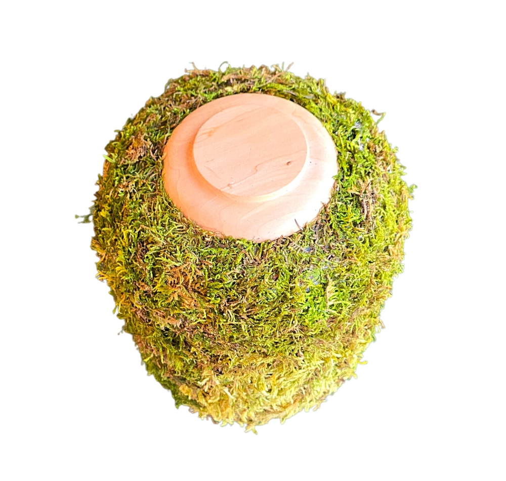 Bild 1 von Naturstoff Urne mit Moos und Holz -  s02 - für alle Bestattungsarten