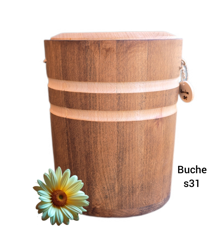 Bild 1 von Naturholz Urne - Buche dunkel  s31 - für alle Bestattungsarten