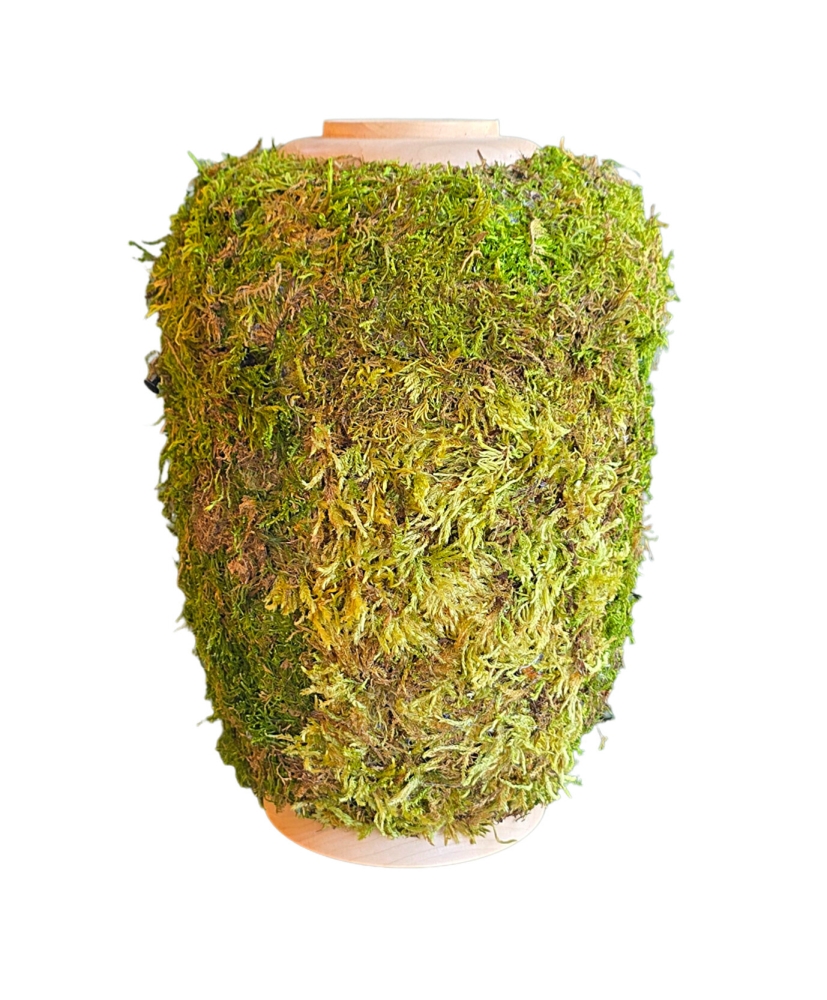 Bild 1 von Naturstoff Urne mit Moos und Holz -  s02 - für alle Bestattungsarten