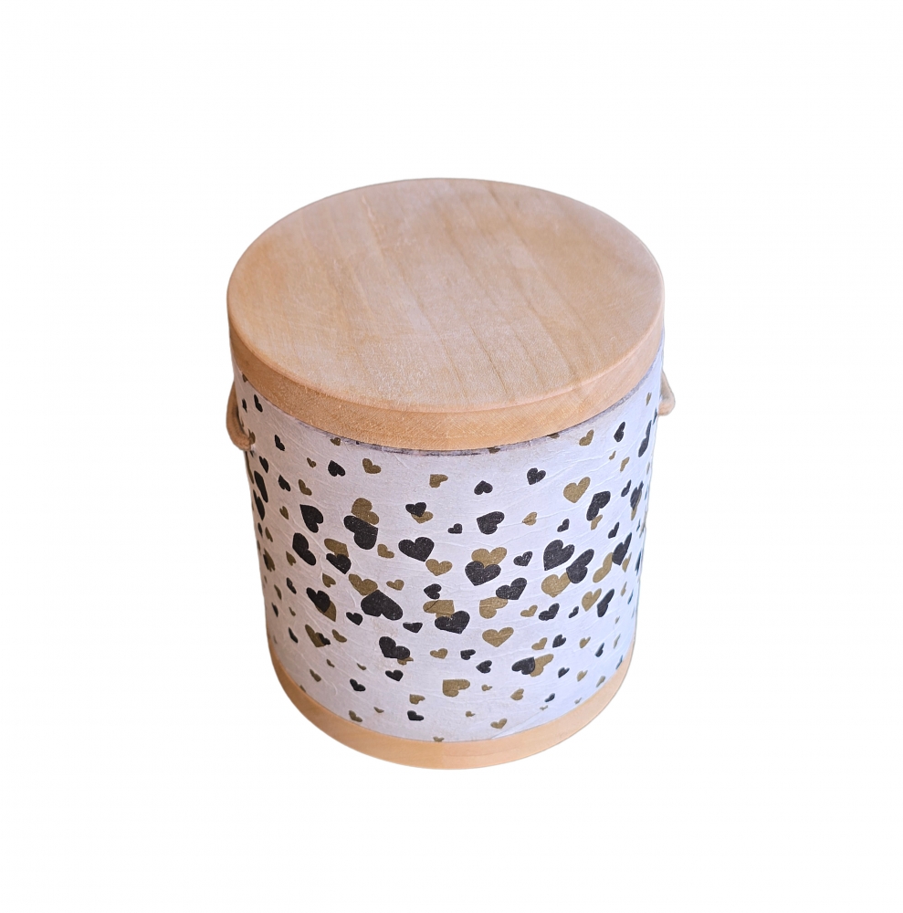 Bild 1 von Papier Urne mit Holz -  s02 - Kleinurne für alle Bestattungsarten