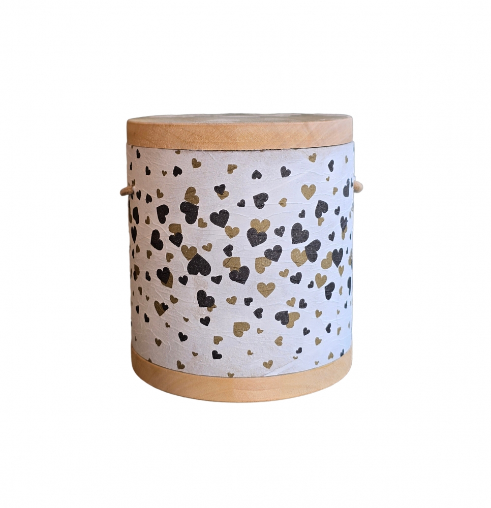 Bild 1 von Papier Urne mit Holz -  s02 - Kleinurne für alle Bestattungsarten