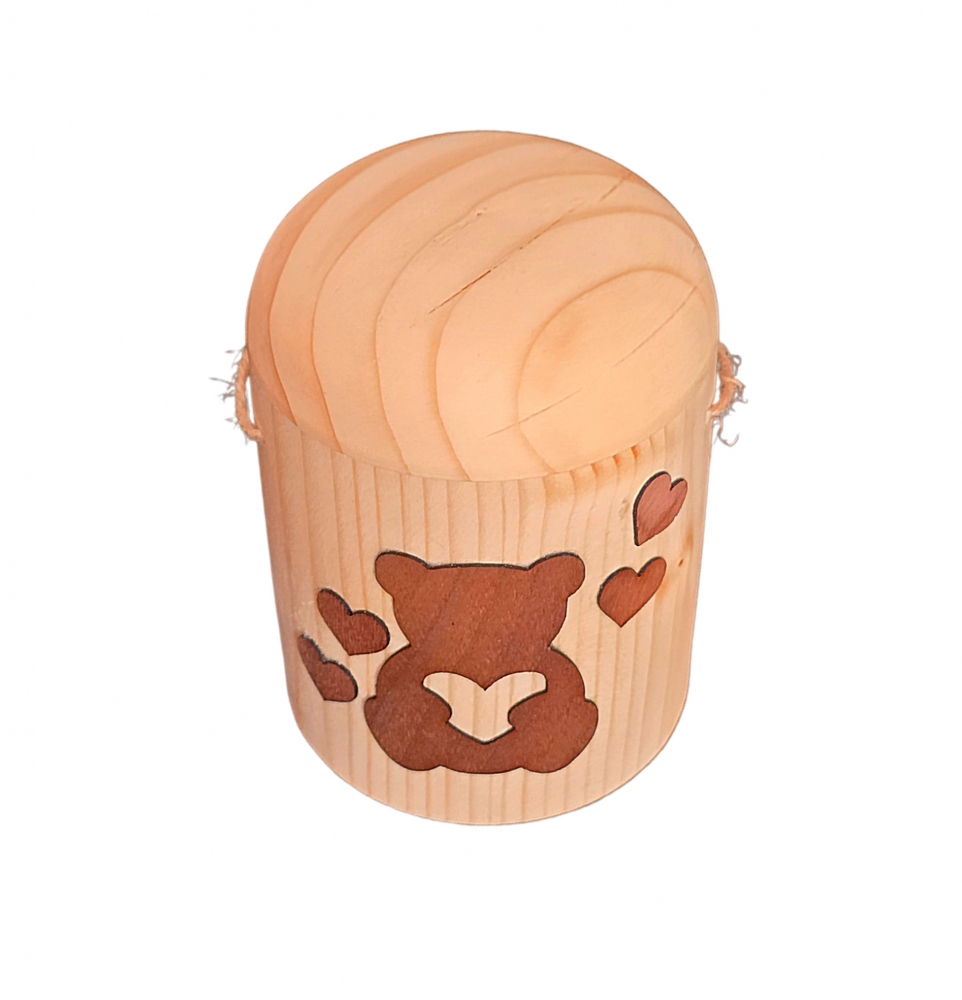 Bild 1 von Naturholz Klein Urne - Tanne s02 - ca.170ml - für alle Bestattungsarten